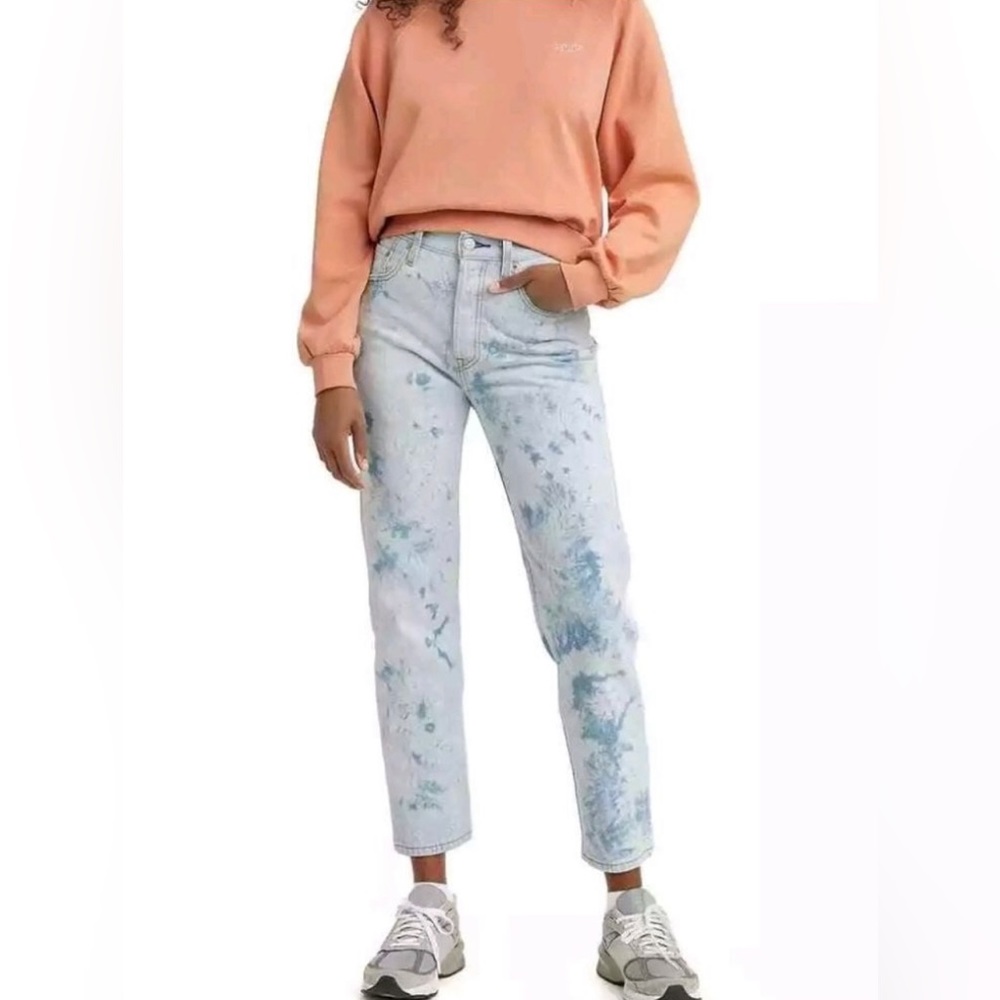 Levi’s Scribble Wash 501 Cropped Jeans sz 26